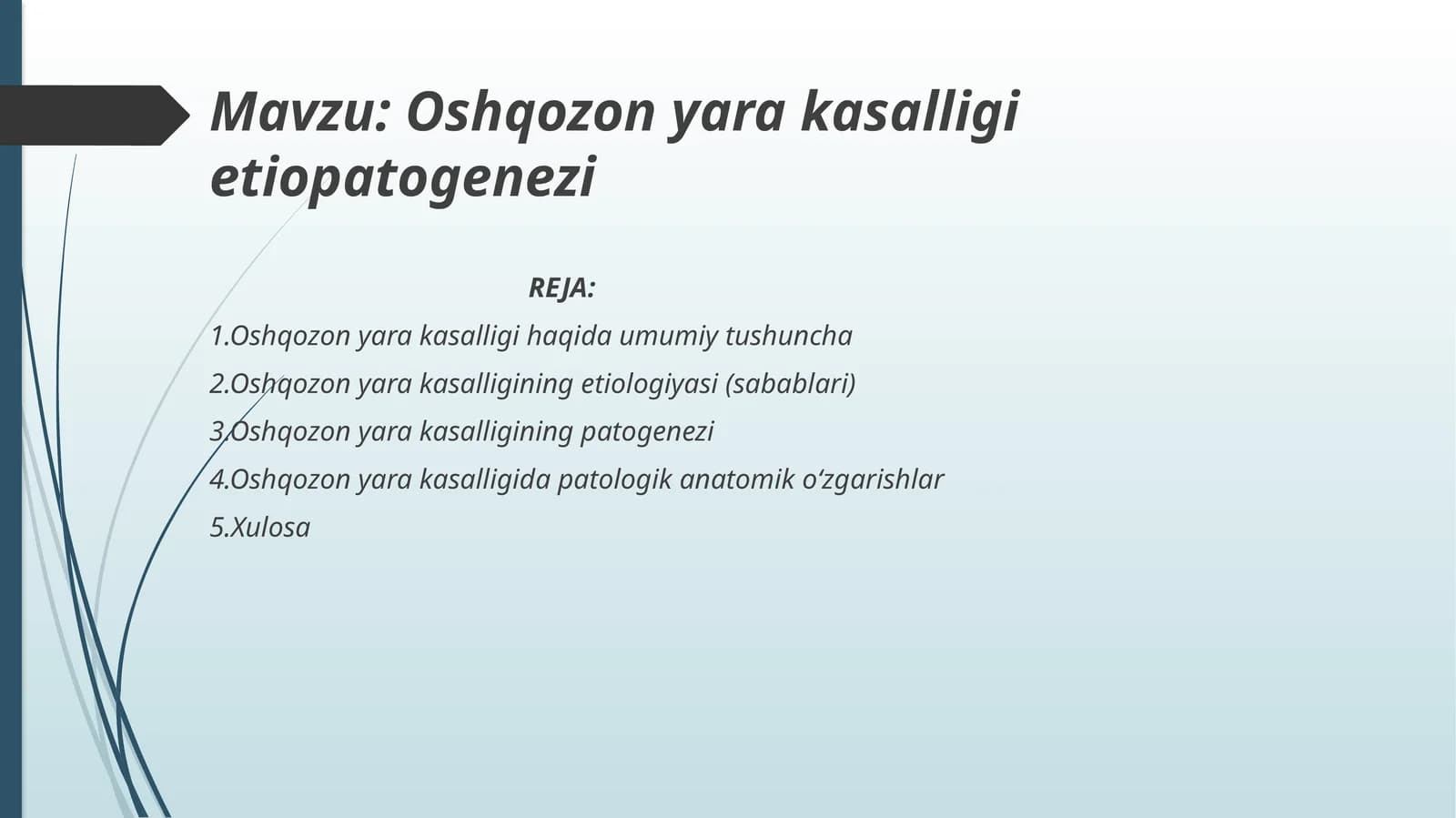 Oshqozon yarasi kasalligi etiopatogenezi