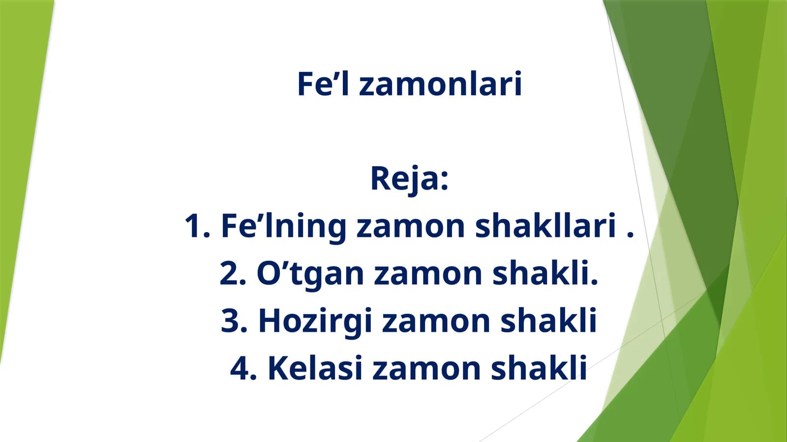 Fe'l zamonlari