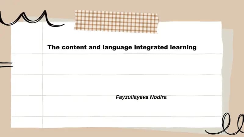 Theoretical foundations of CLIL