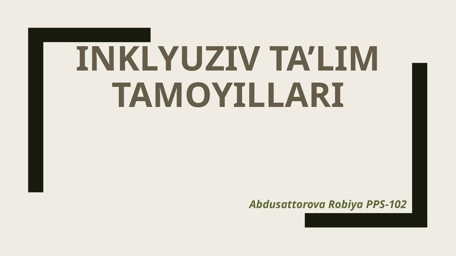 Inklyuziv ta’lim tamoyillari