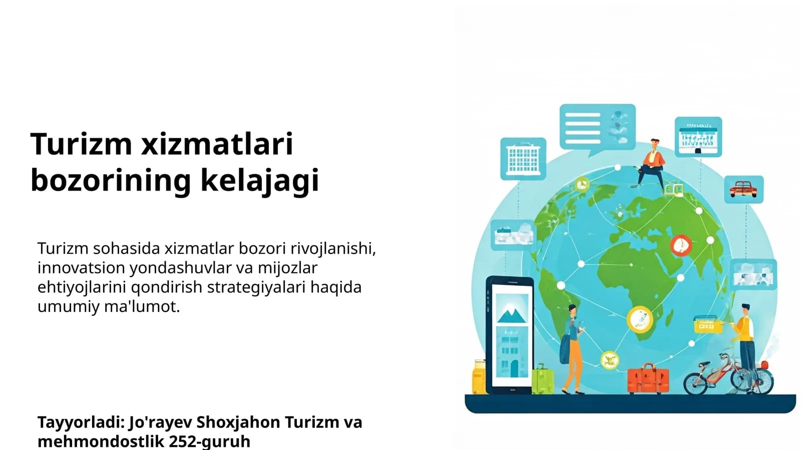 Turizm xizmatlari bozorining kelajagi