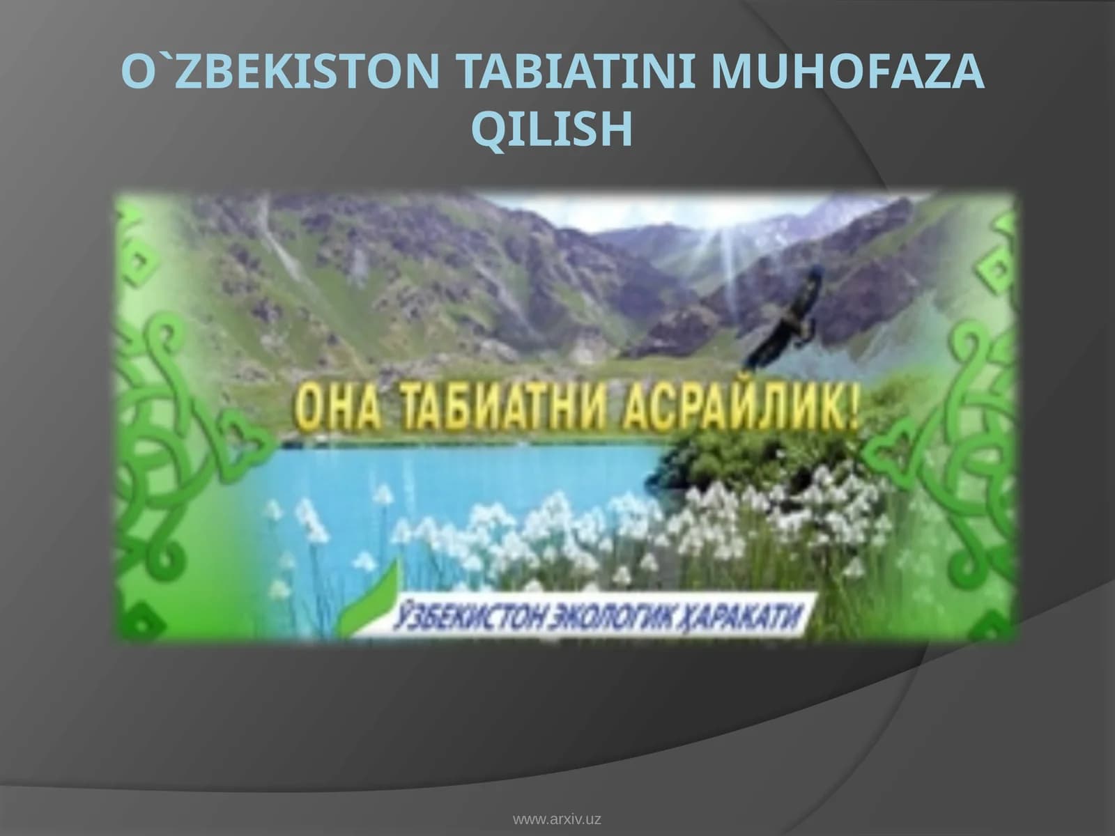 O`zbekiston tabiatini muhofaza qilish