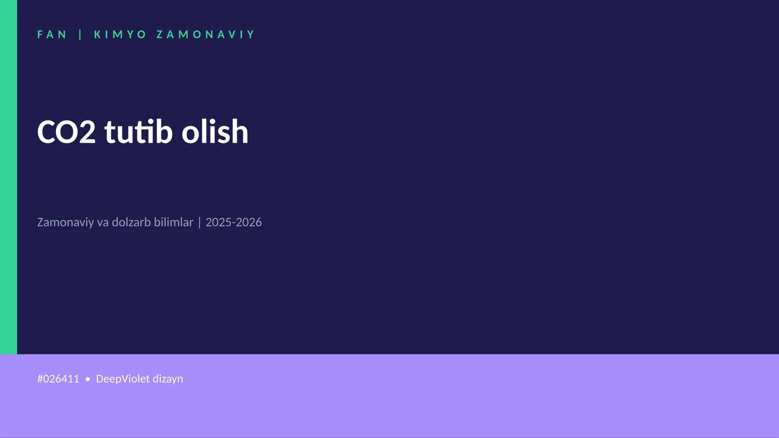 CO2 tutib olish