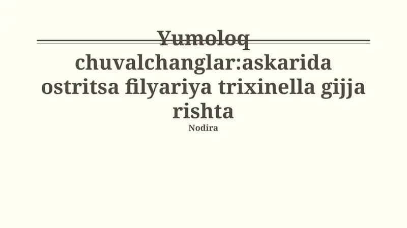 Yumaloq chuvalchanglar