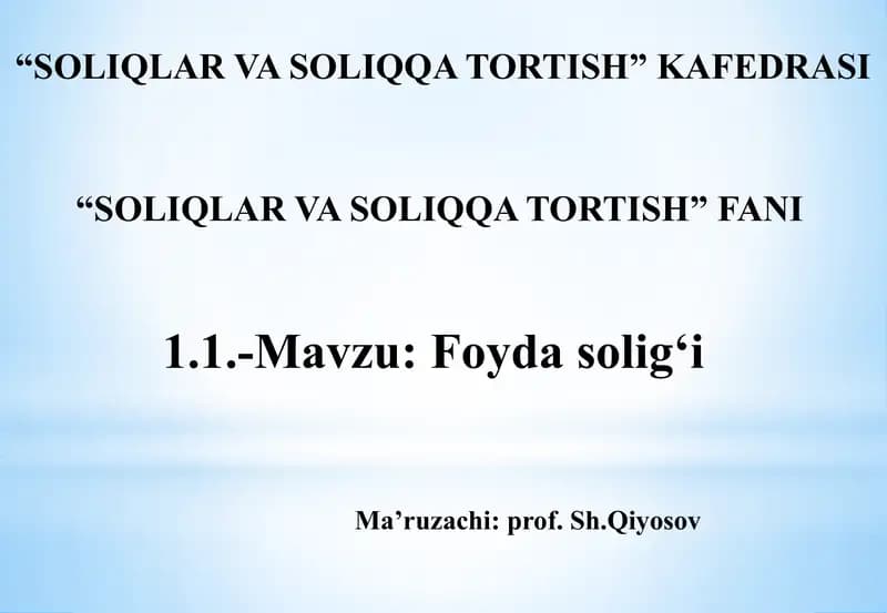 SOLIQLAR VA SOLIQQA TORTISH