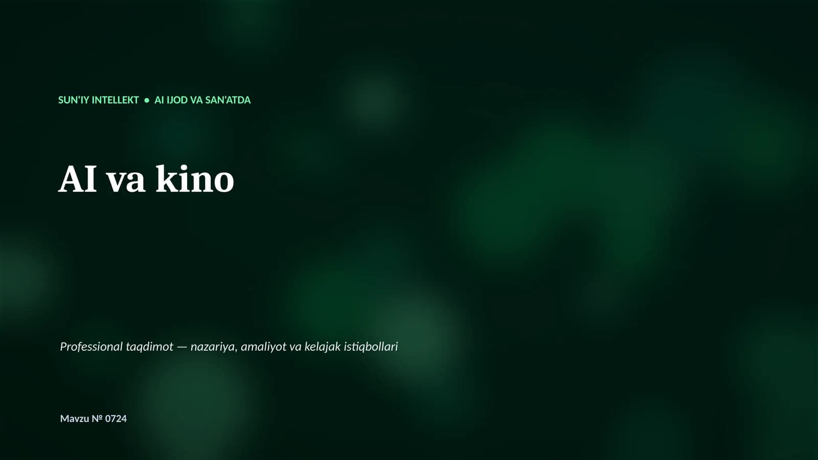 AI va kino