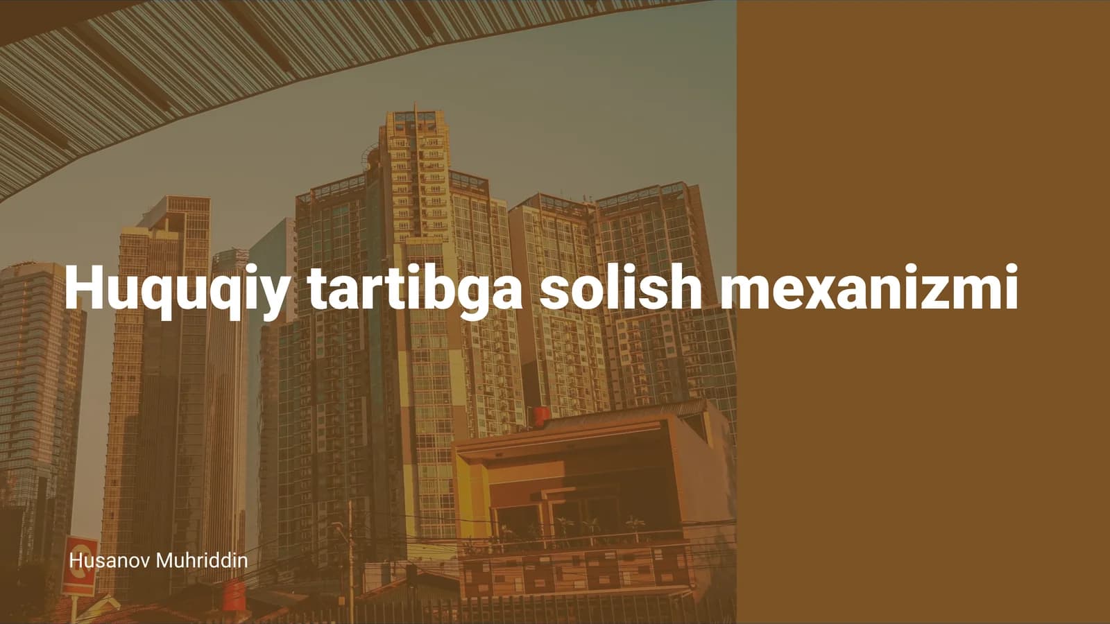 Huquqiy tartibga solish mexanizmi