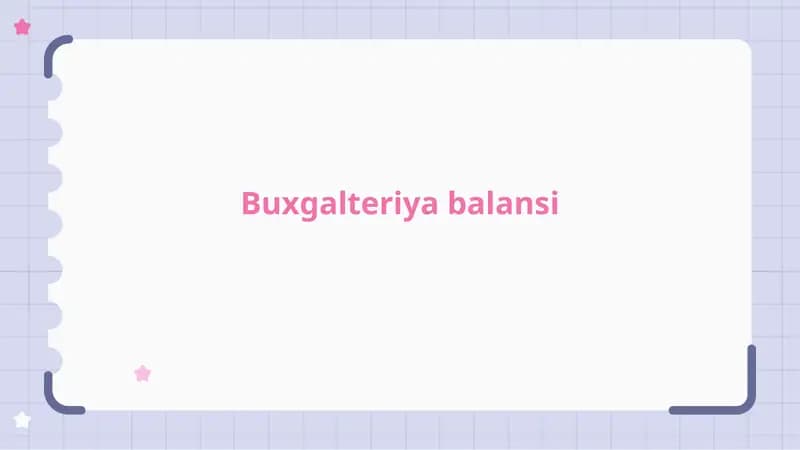 Buxgalteriya balansi