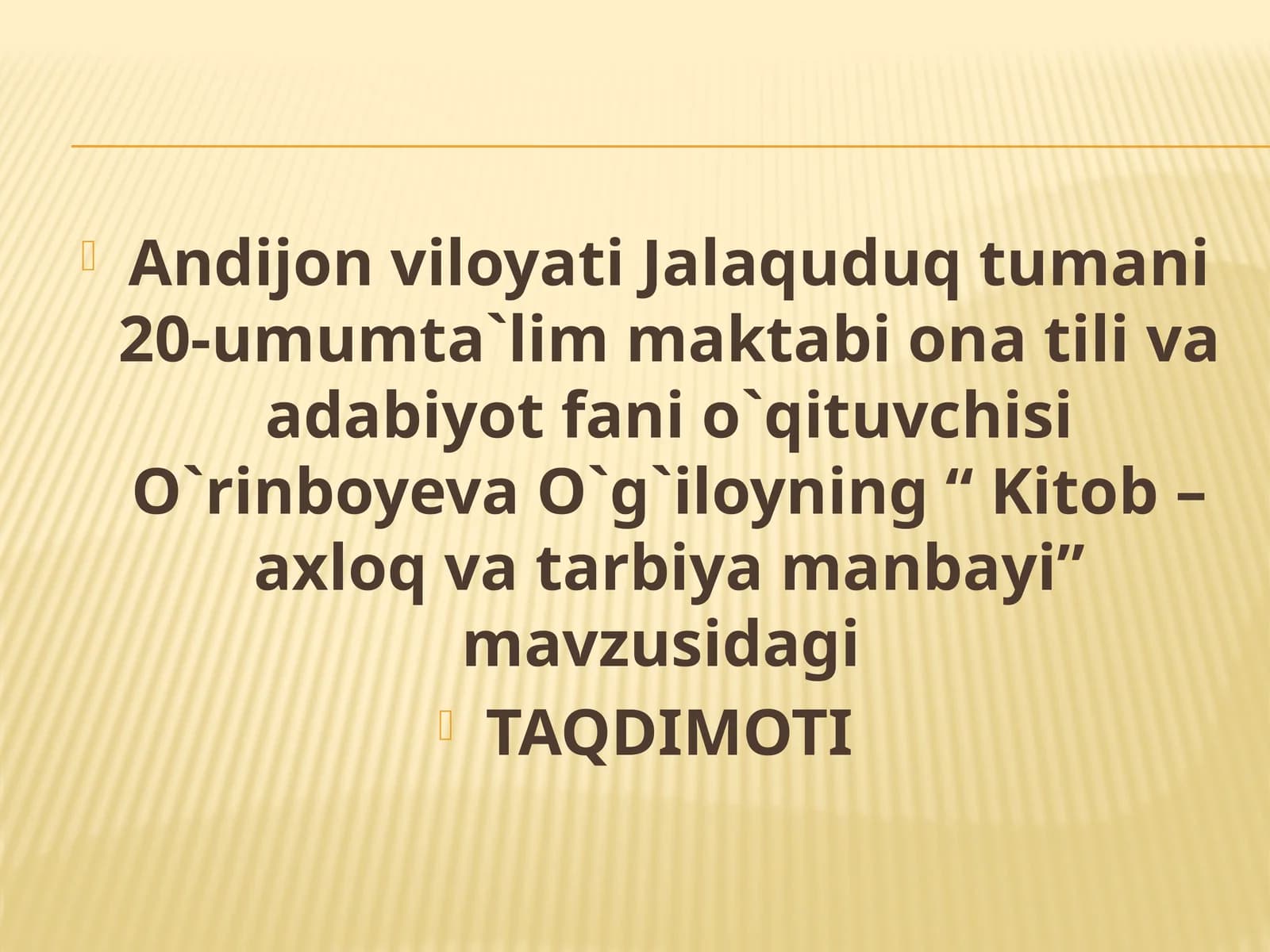 Kitob – Axloq va Tarbiya Manbayi