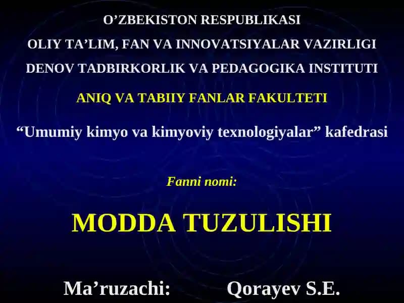 MODDA TUZULISHI