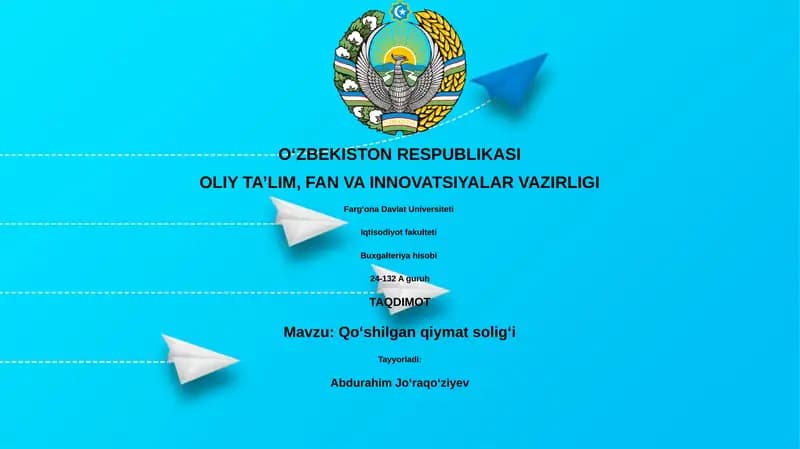 Qoʻshilgan qiymat soligʻi