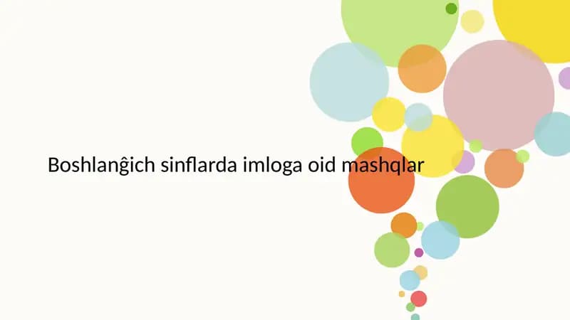 Imloviy Mashqlar