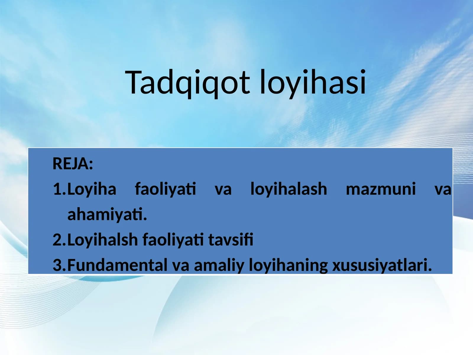 Tadqiqot loyihasi
