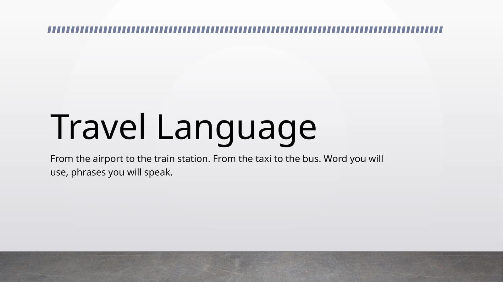 Travel Language