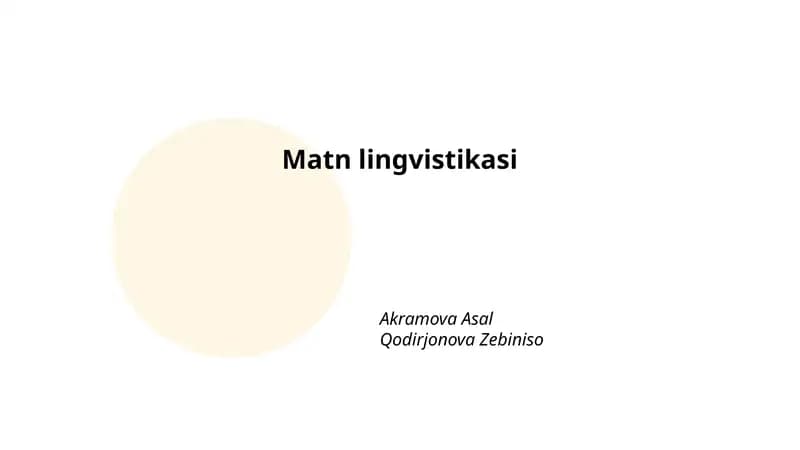 Matn lingvistikasi