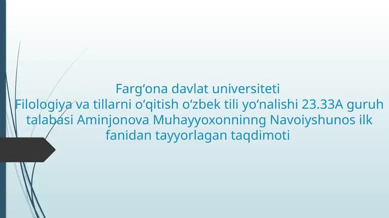 Hayrat ul-abror asaridagi hikoyalarni tahlil qilish