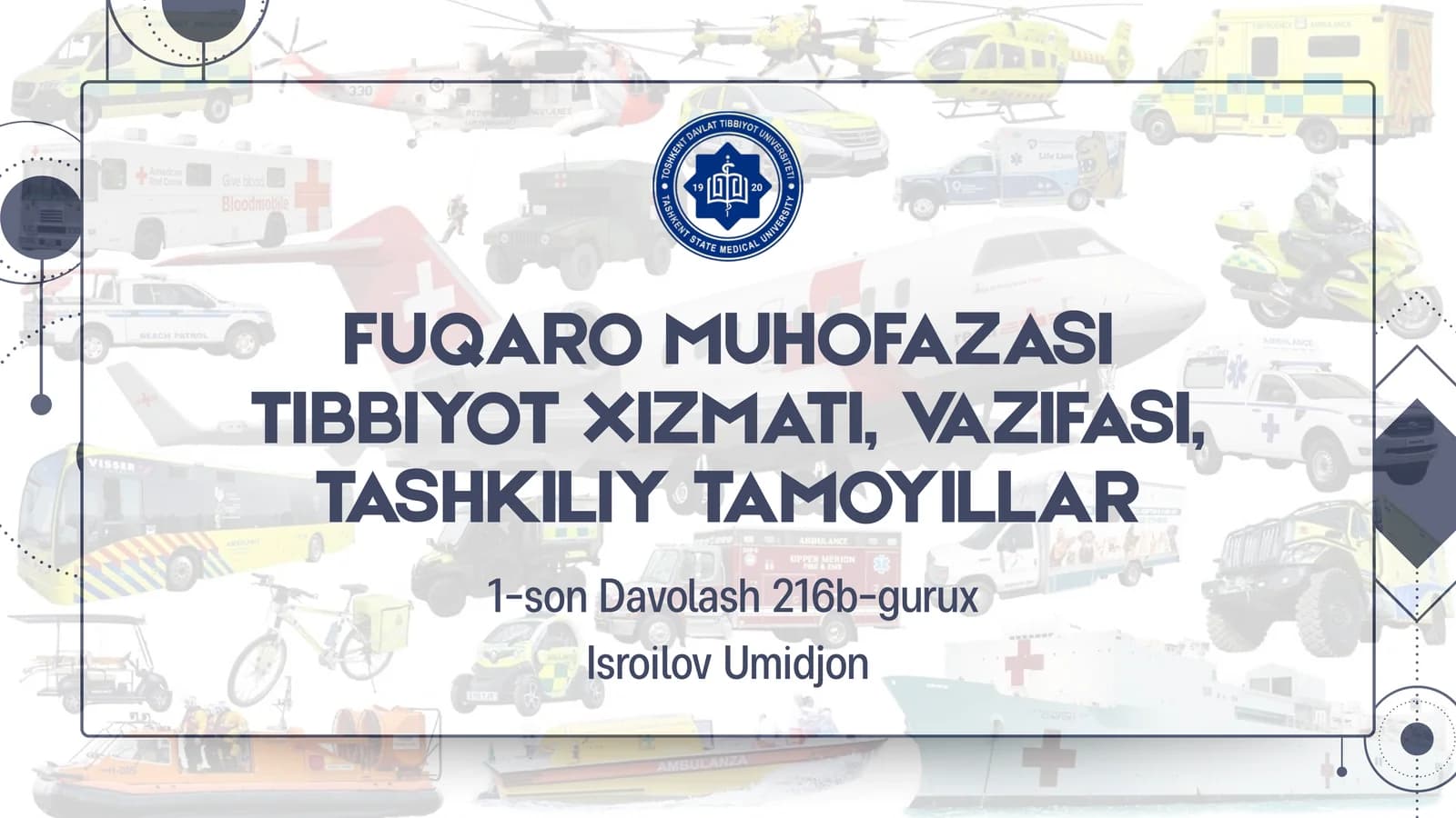 FUQARO MUHOFAZASI TIBBIYOT XIZMATI, VAZIFASI, TASHKILIY TAMOYILLAR