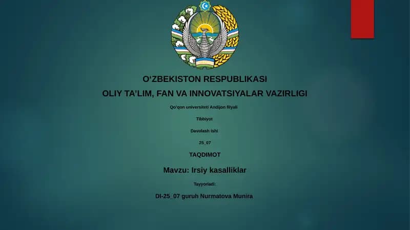Irsiy kasalliklar