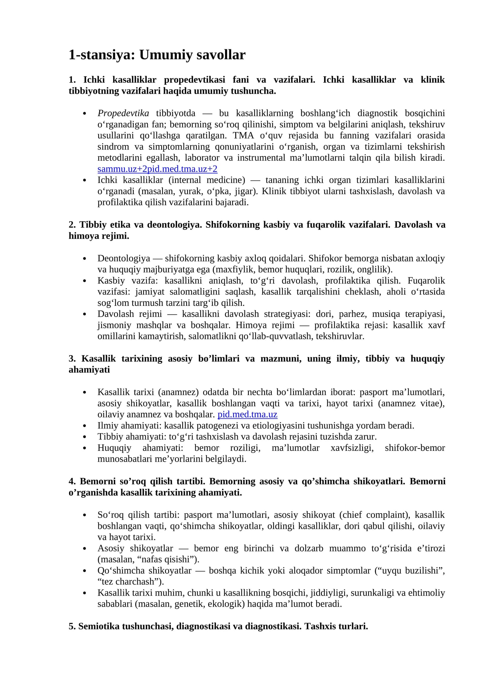 Propedevtika tibbiyot