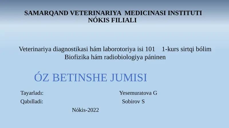 ÓZ BETINSHE JUMISI