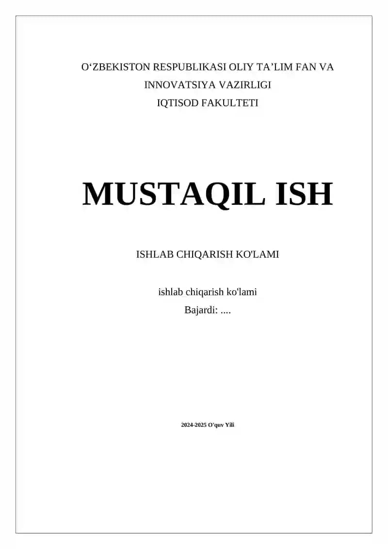 Ishlab chiqarish ko'lami