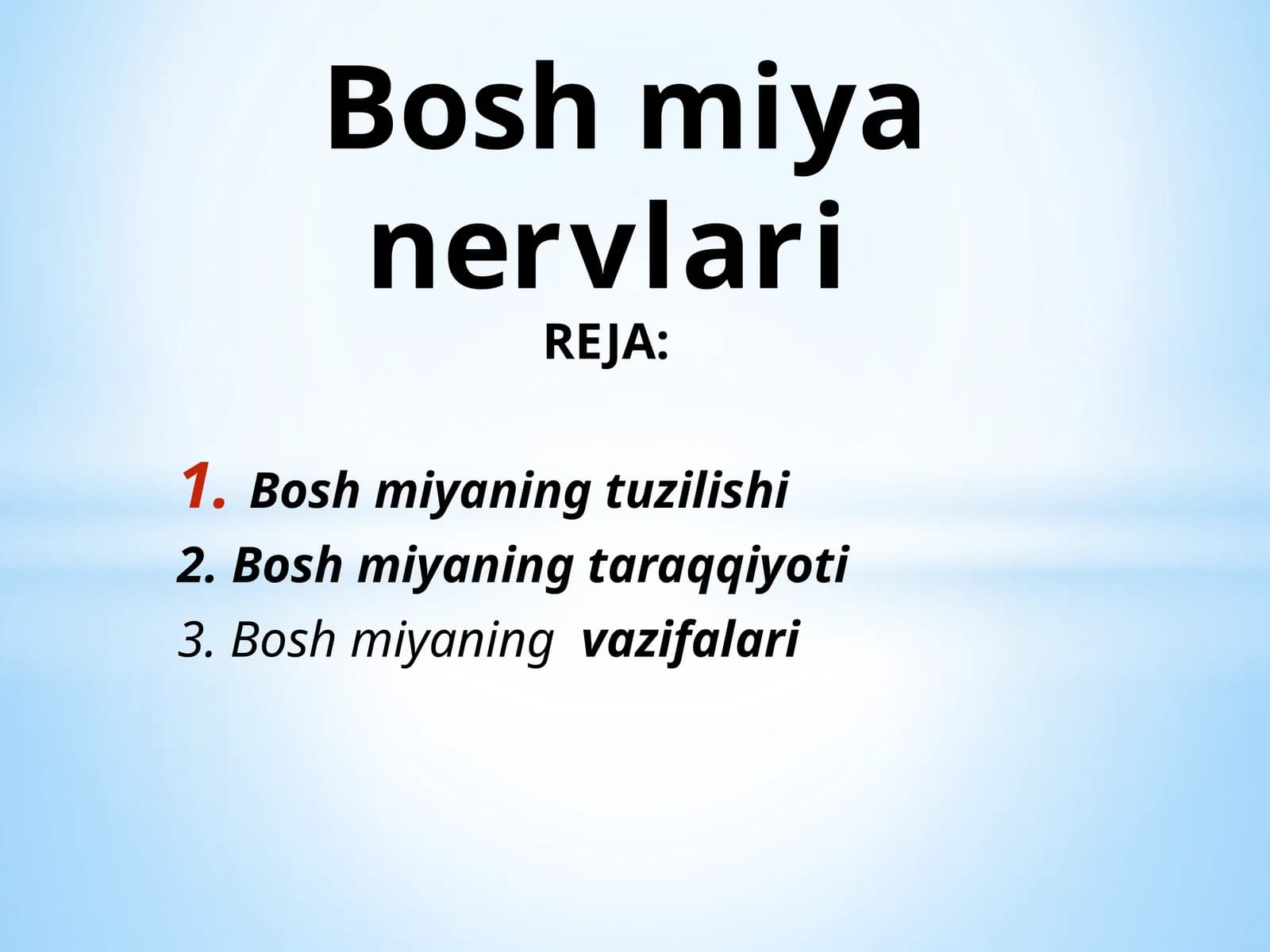 Boshmiya nervlari