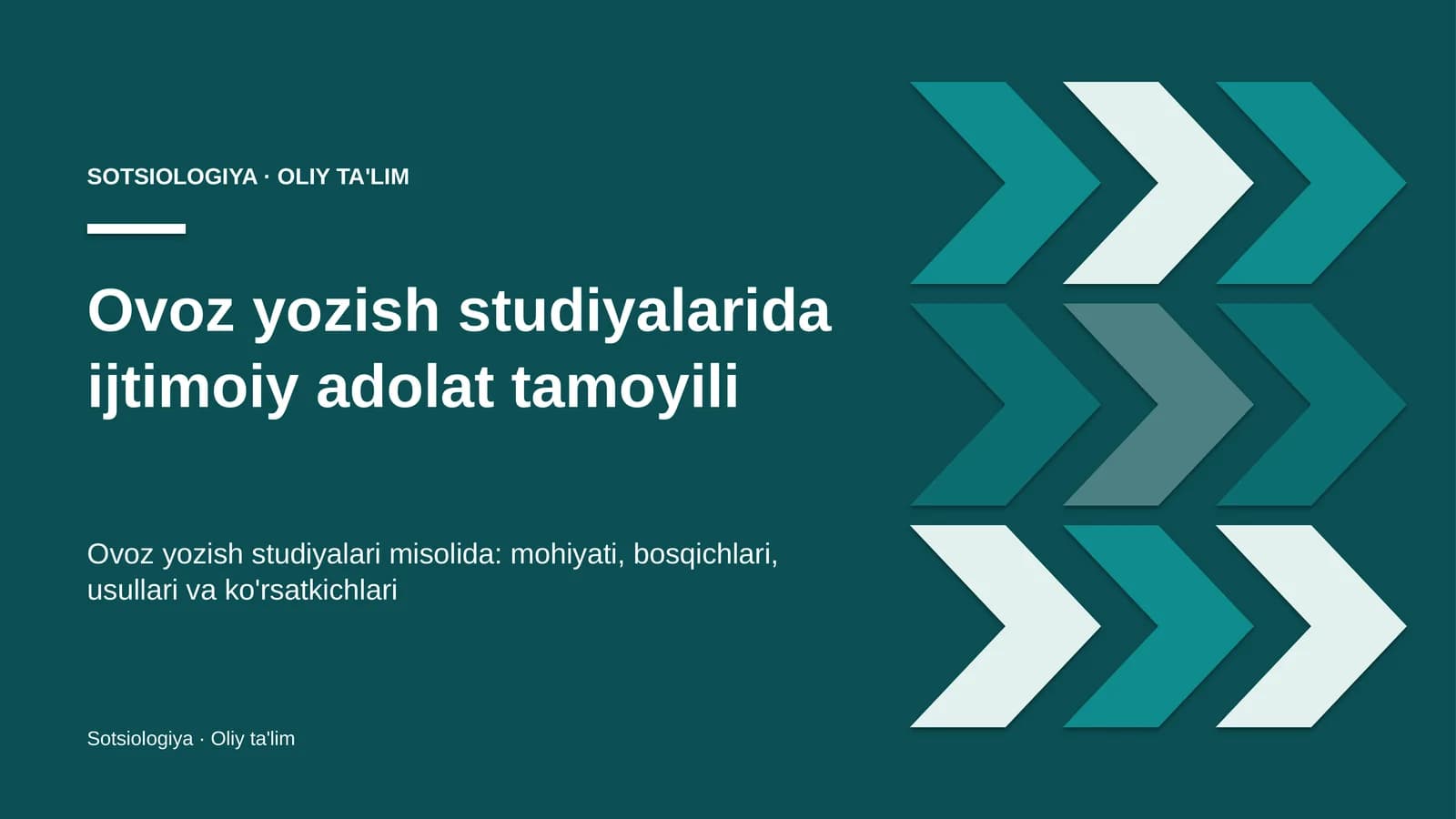 ovoz yozish studiyalarida ijtimoiy adolat tamoyili 8053