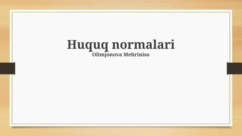 Huquq normalari