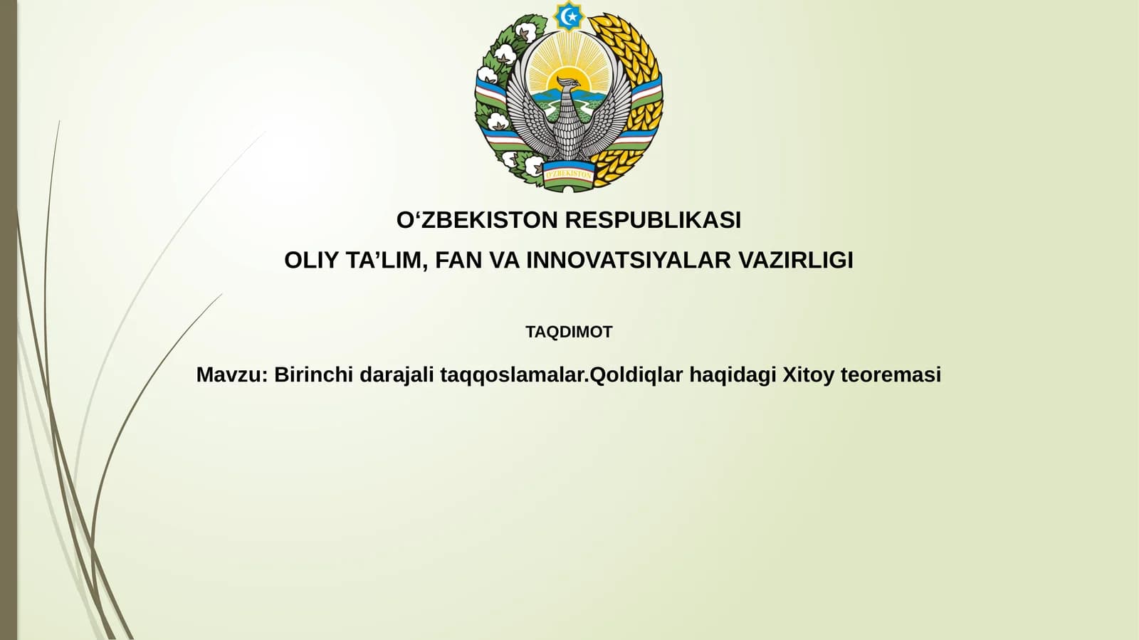 Xitoy qoldiqlar teoremasi