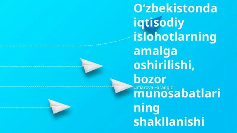 Iqtisodiy islohotlarning amalga oshirilishi