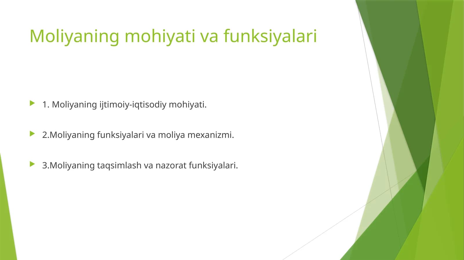 Moliyaning mohiyati va funksiyalari