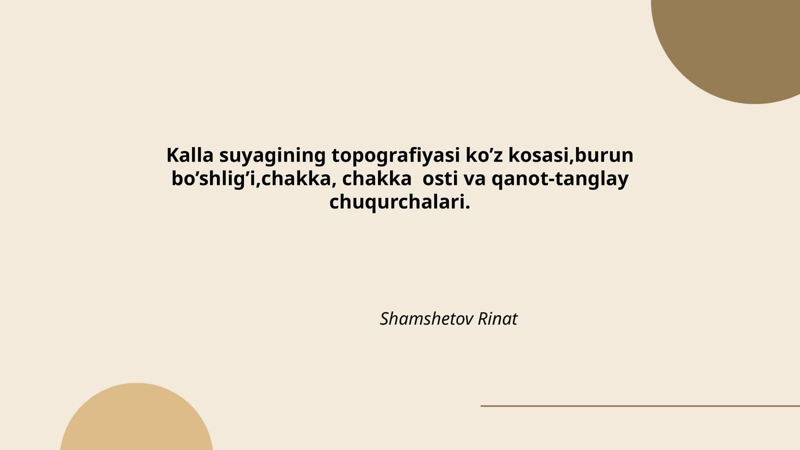 Burun bo'shlig'ining anatomiyasi