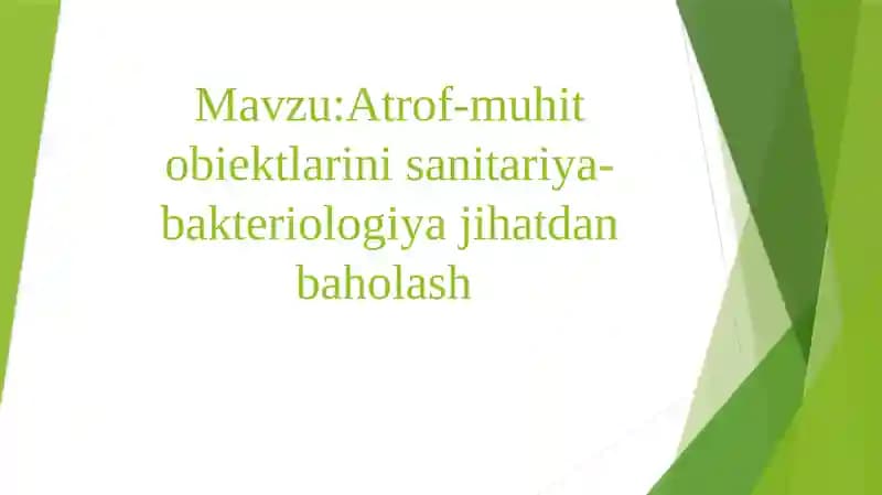 mustaqil ish mikrobiologiya