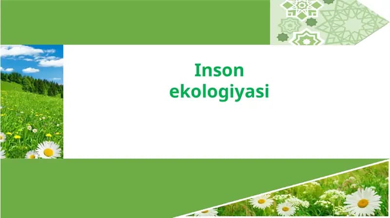 Inson ekologiyasi