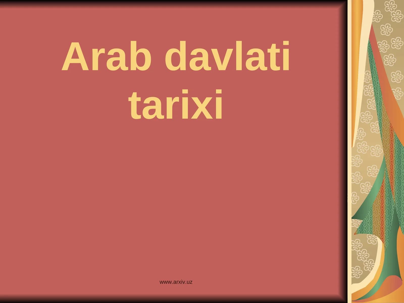 Arab davlati tarixi