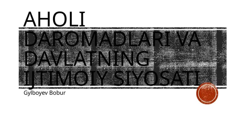 Aholidaromadlarivadavlatningijtimoiysiyosati
