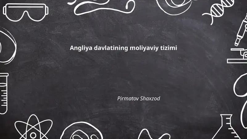 Angliya davlatining moliyaviy tizimi