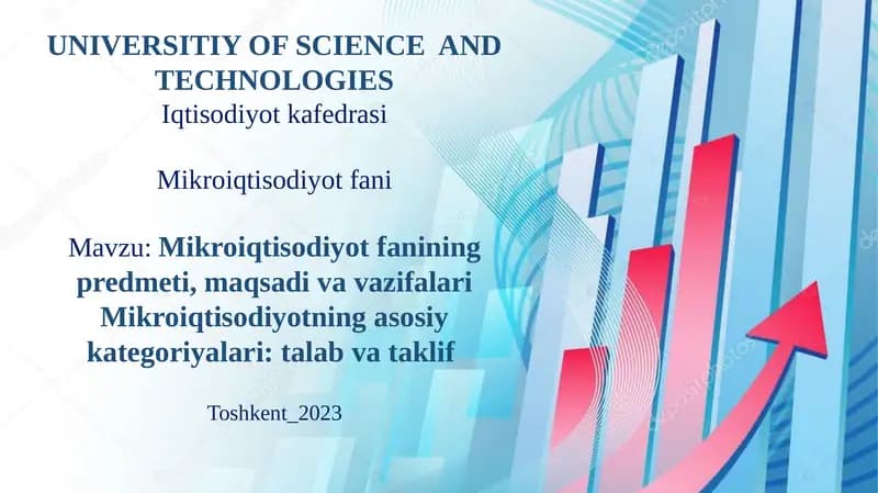 Mikroiqtisodiyot fani
