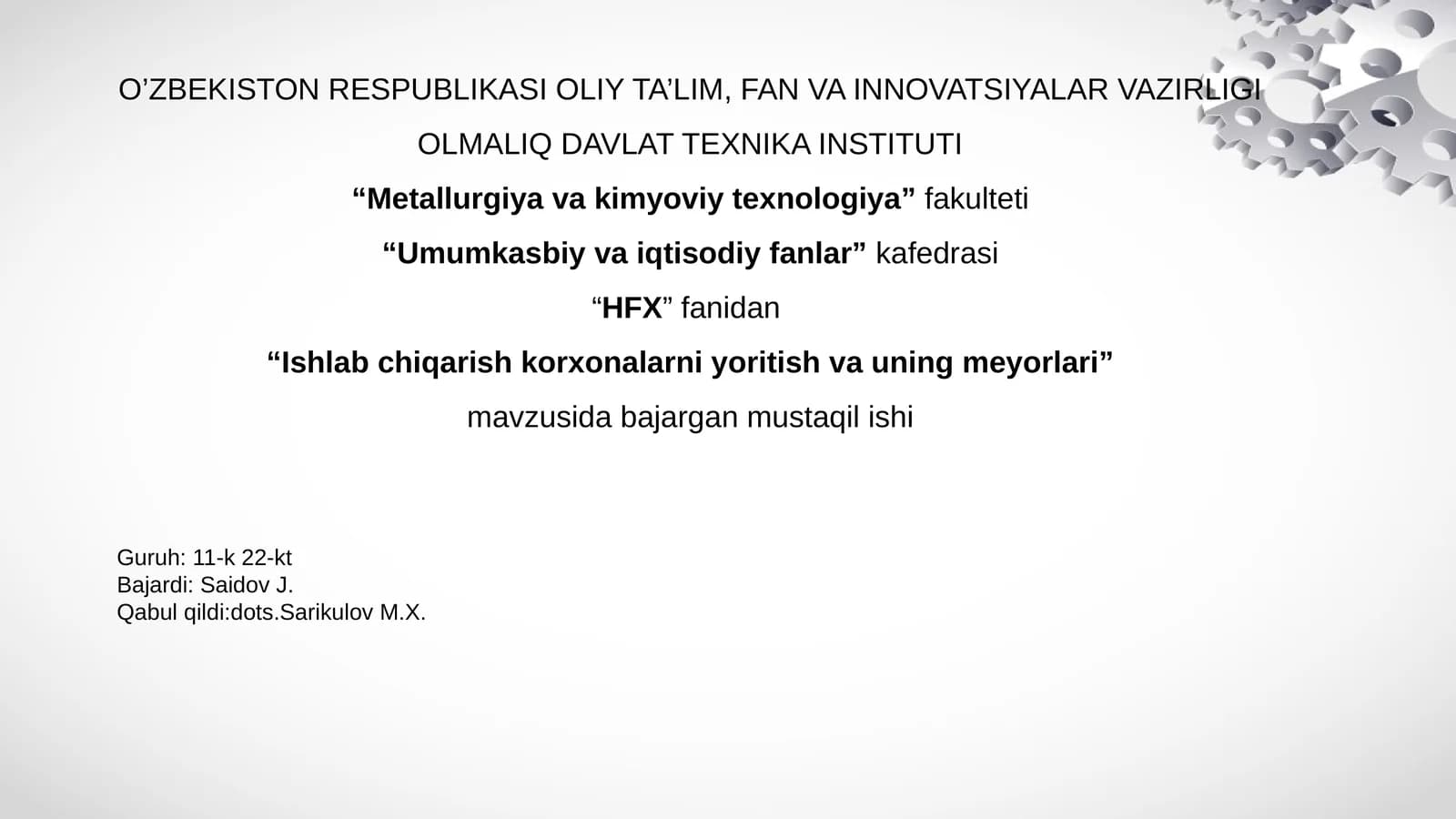 Ishlab chiqarish korxonalarni yoritish va uning meyorlari