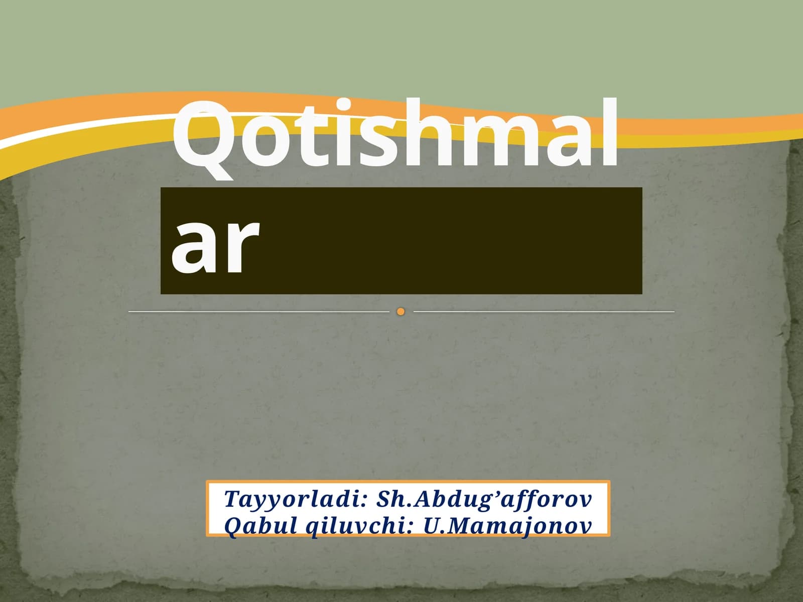 Qotishmalar