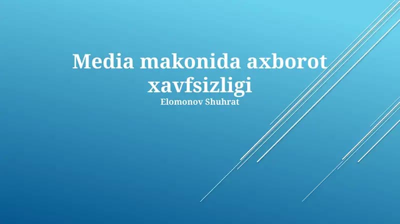 OAV Axborot Xavfsizligi
