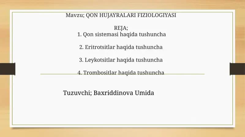 Qon huja yralari fiziologiyasi
