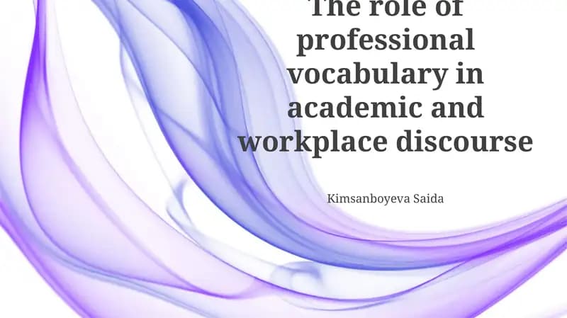 Decoding Professional Discourse: Vocabulary's Vital Role