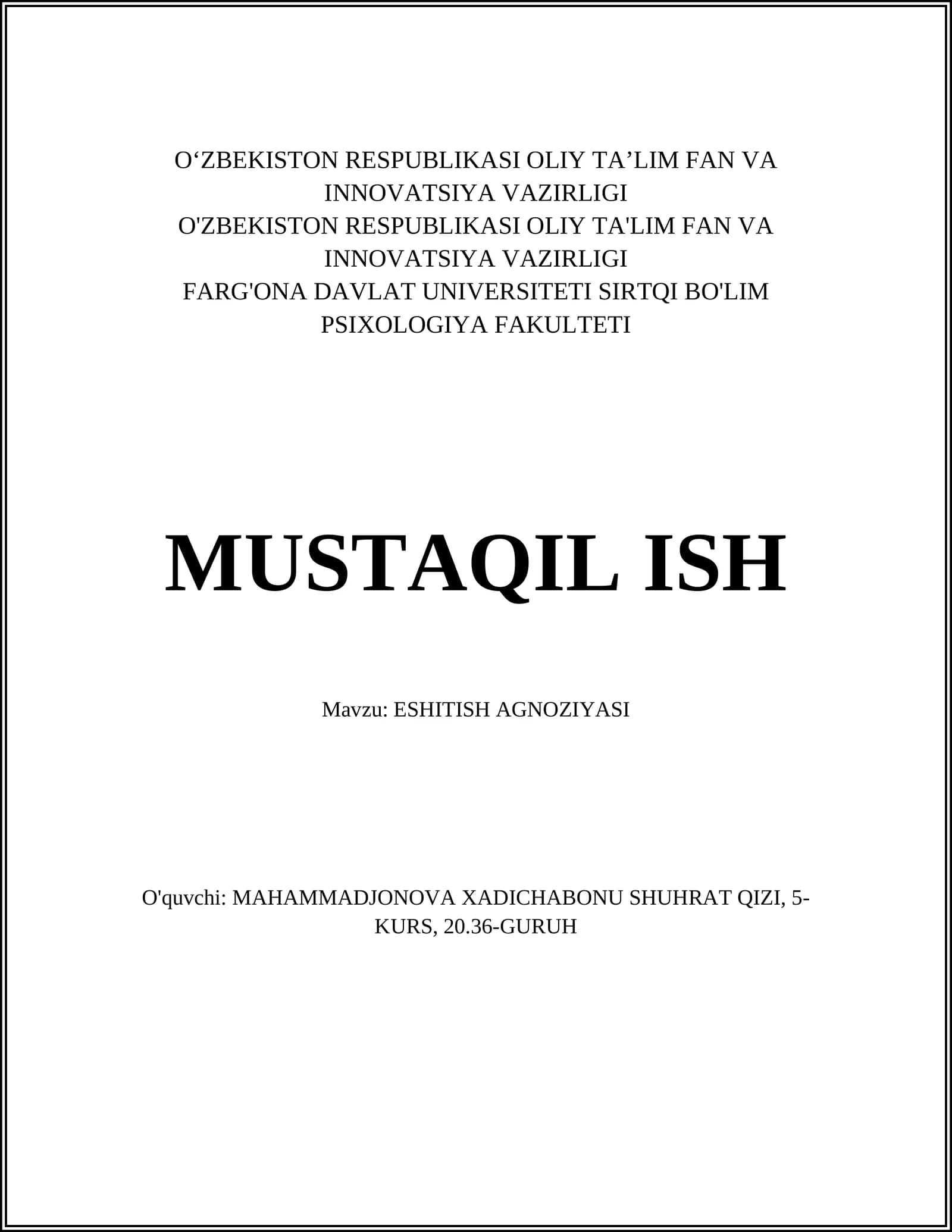 ESHITISH AGNOZIYASI