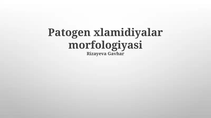 Xlamidiya morfologiyasining diagnostik ahamiyati