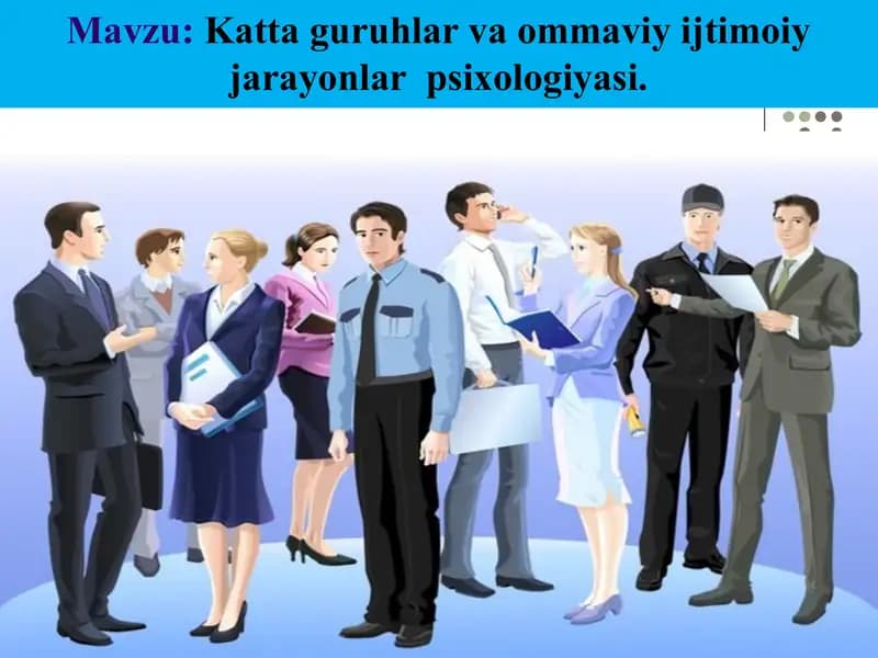 Kichik guruhlar psixologiyasi