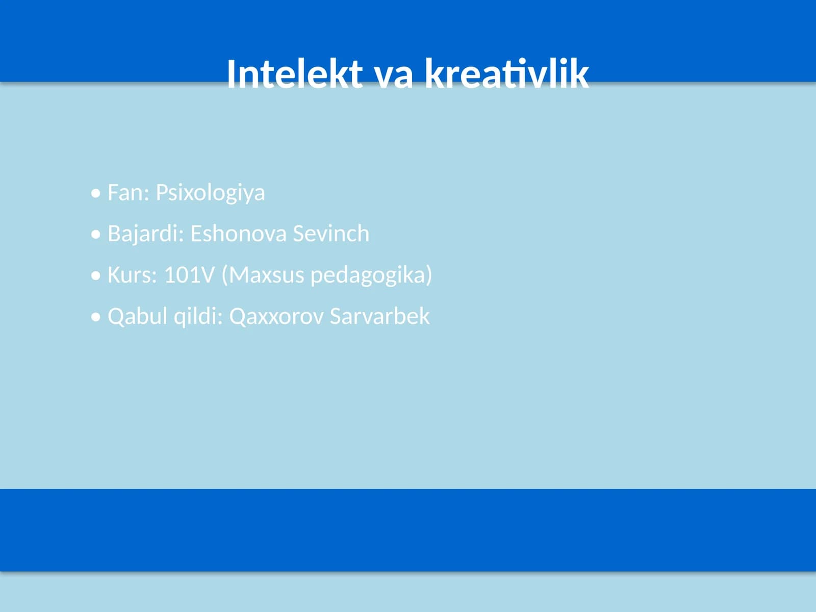 Intelekt va kreativlik