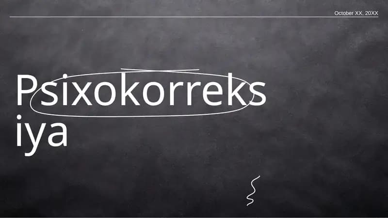 Psixokorreksiya