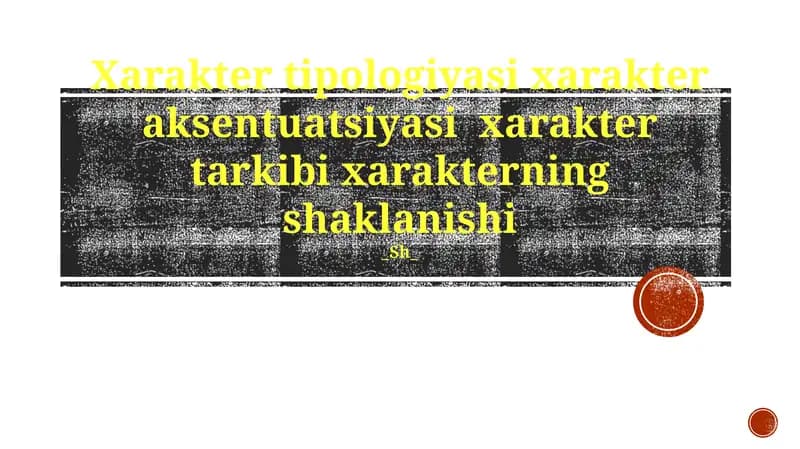 Xarakter tipologiyasi