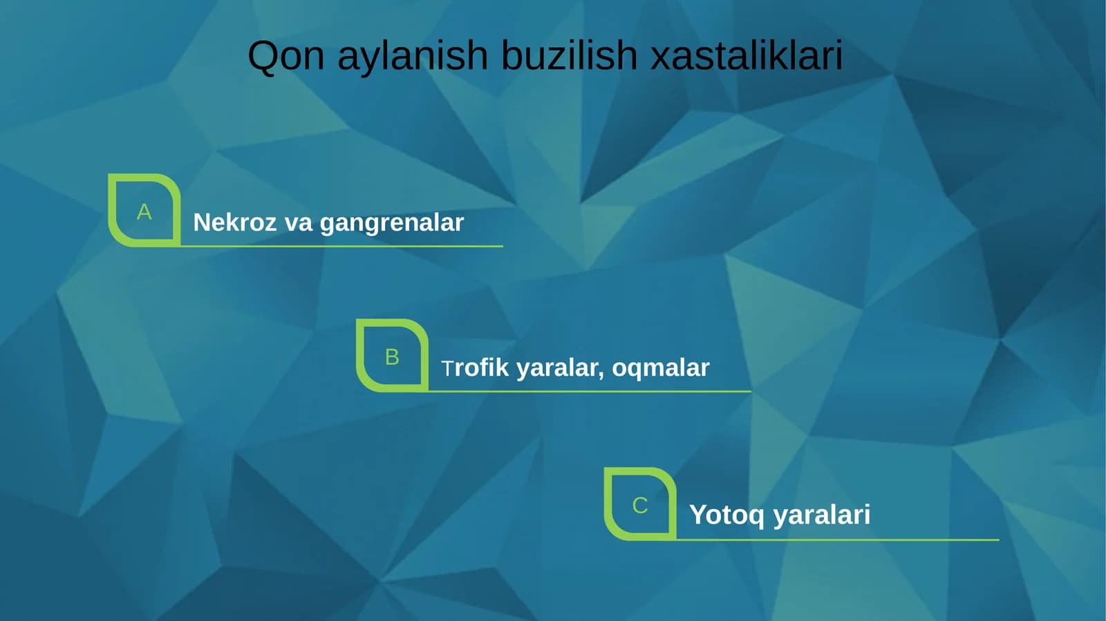 Qon aylanishi buzilishi kasalliklari